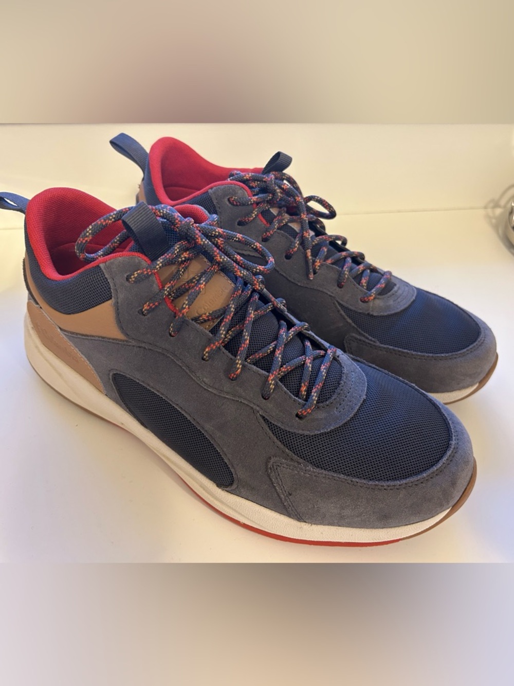 Columbia Men's Grey Suede & Mesh Waterproof Hiking / Walking Shoes Size 11